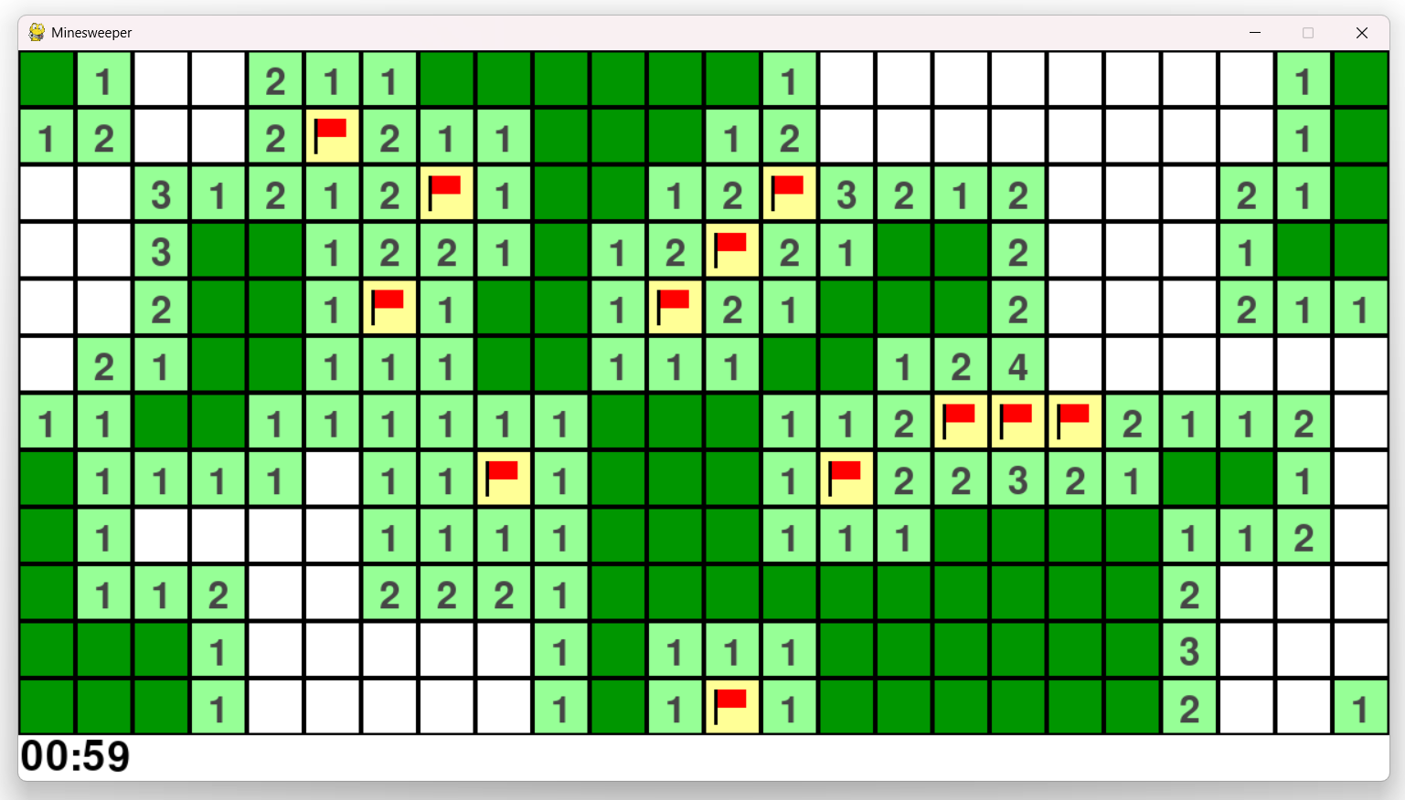 Minesweeper mid game